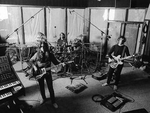 Rush in Le Studio. Image "borrowed" from www.rushisaband.com.